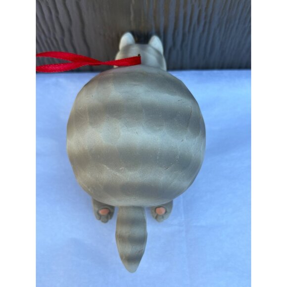 Midwest Season of Cannon Falls Resin Fat Cat Hanging Christmas Tree Ornament - Picture 3 of 4